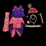 KRISHNAR PURPLE DRESS & ACCESSORIES